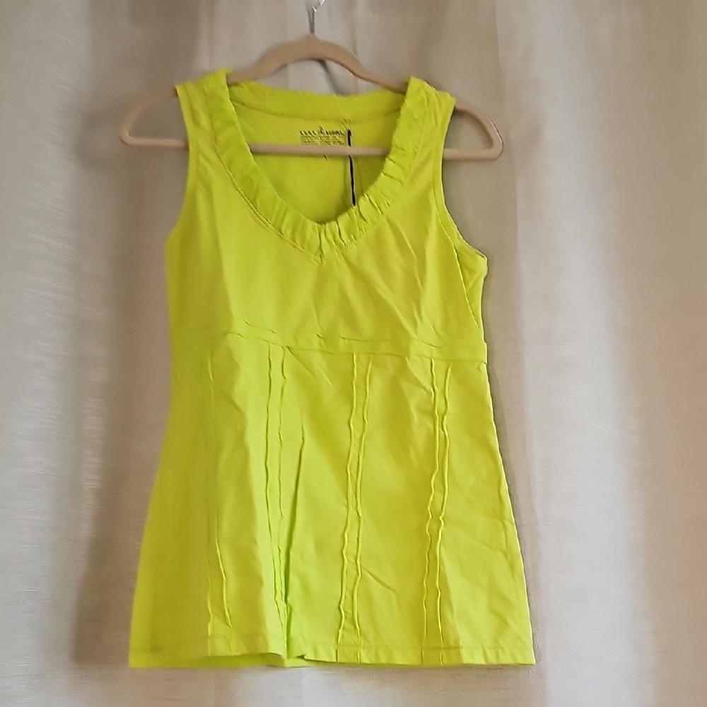 Neon Bubbha Neon Green Sleeveless Top